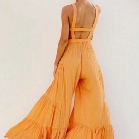 #576 Free People Selfie Worthy Jumpsuit Medium - Picture 2 of 6